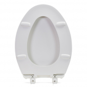 Bemis 7800TDG (White) Hospitality Plastic Elongated Toilet Seat w/ DuraGuard, Heavy-Duty Bemis